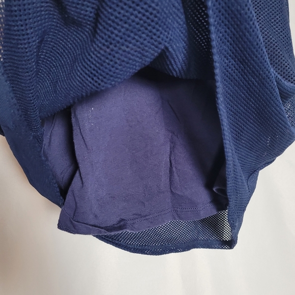 Disney Little Mermaid Flounder Navy Mesh Tee W/Cami Women's Size Small - Picture 4 of 11